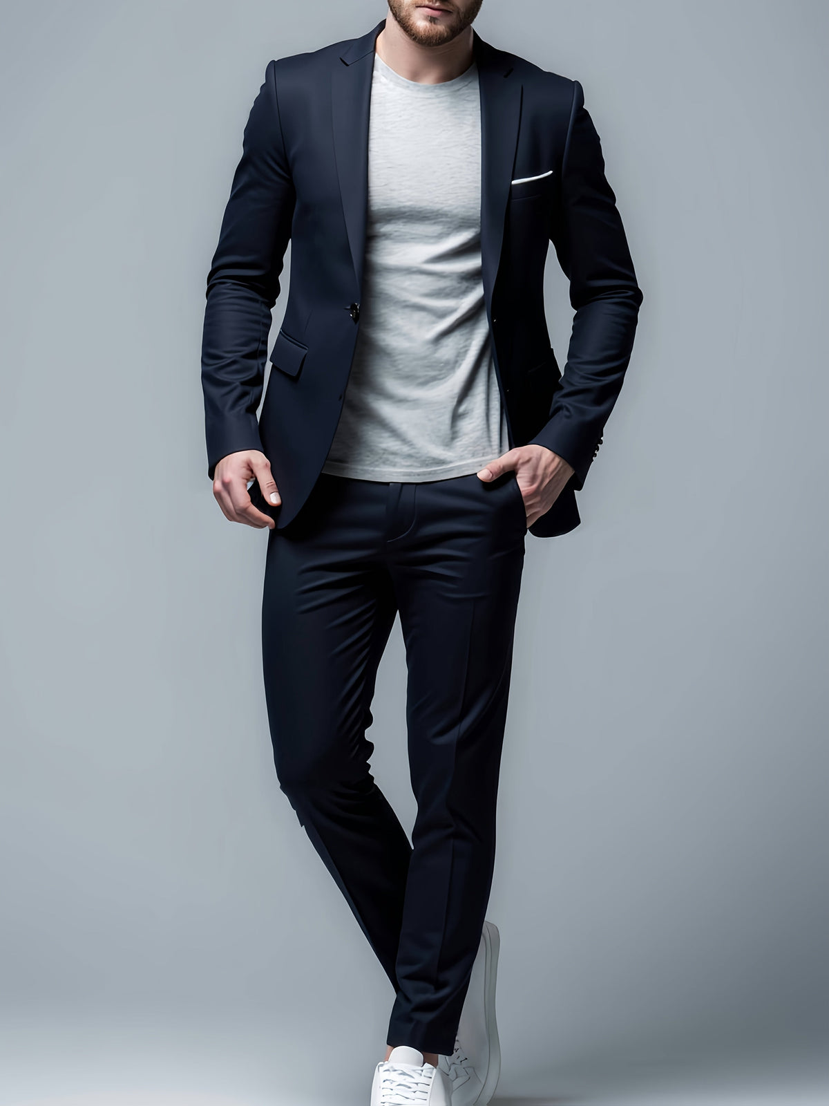 GABRIEL™ | Costume homme extensible à deux boutons