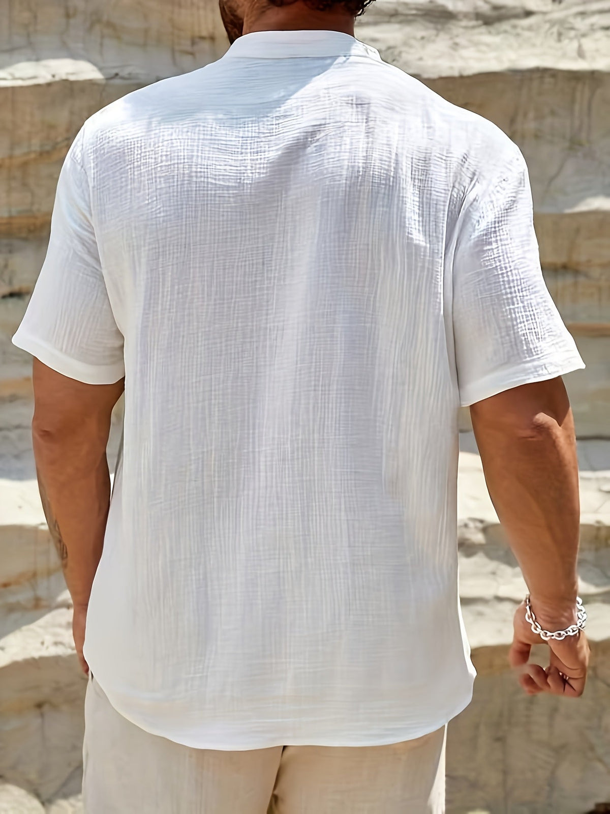 GABRIEL™ | Chemise en lin pour homme à col en V