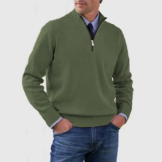 GABRIEL™ | Pull Zippé Col Montant
