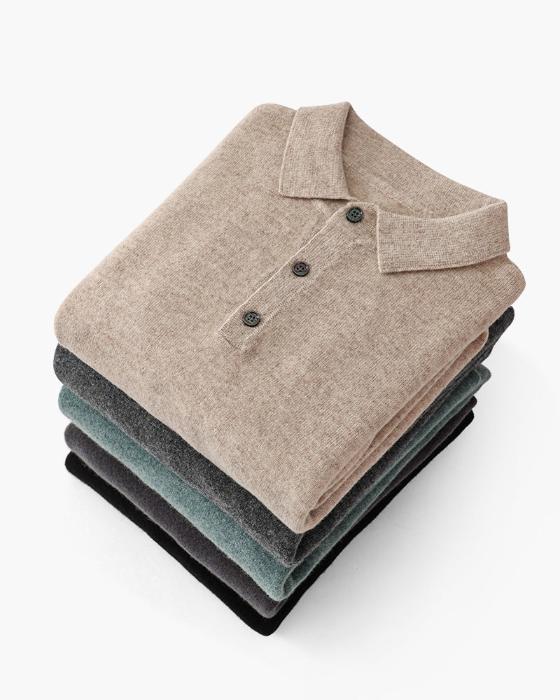 GABRIEL™ | Polo Cachemire Maille Dense