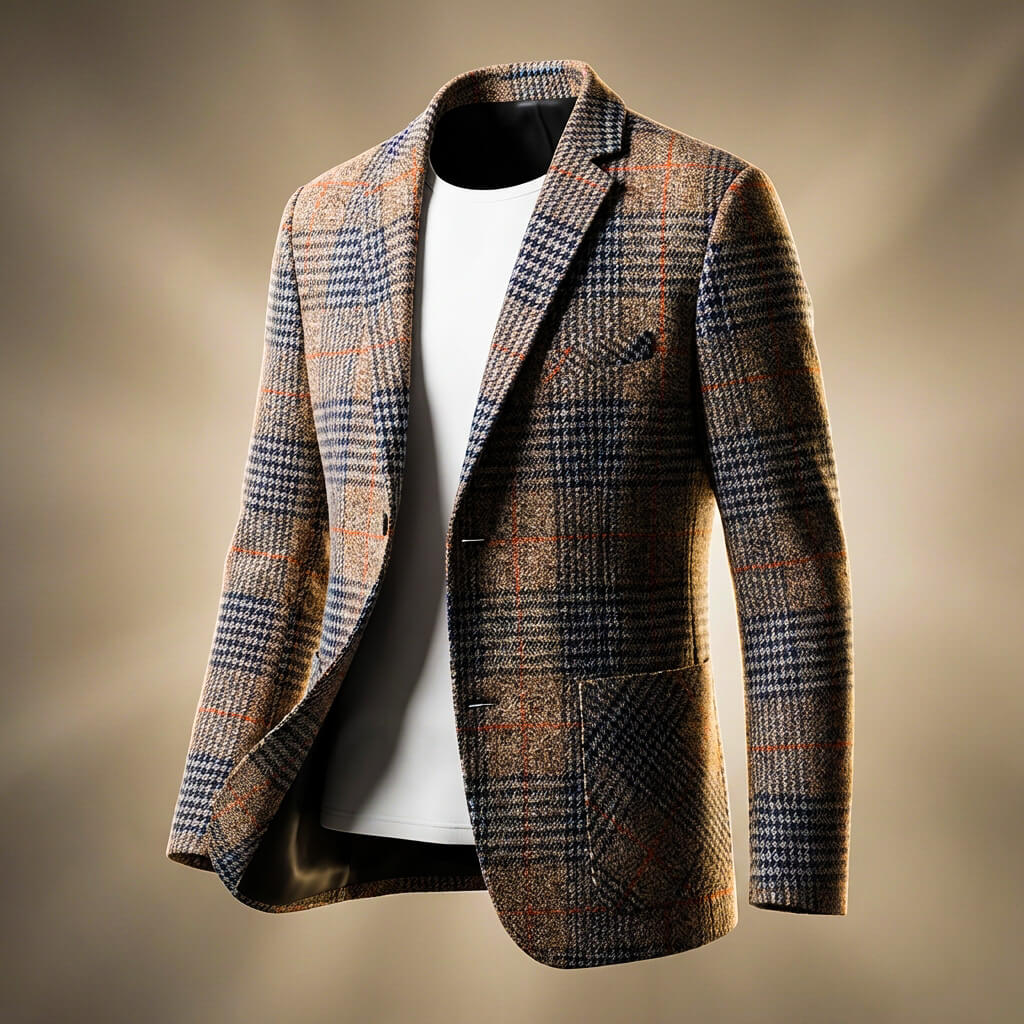 GABRIEL™ | Blazer homme en tweed à motif pied-de-poule