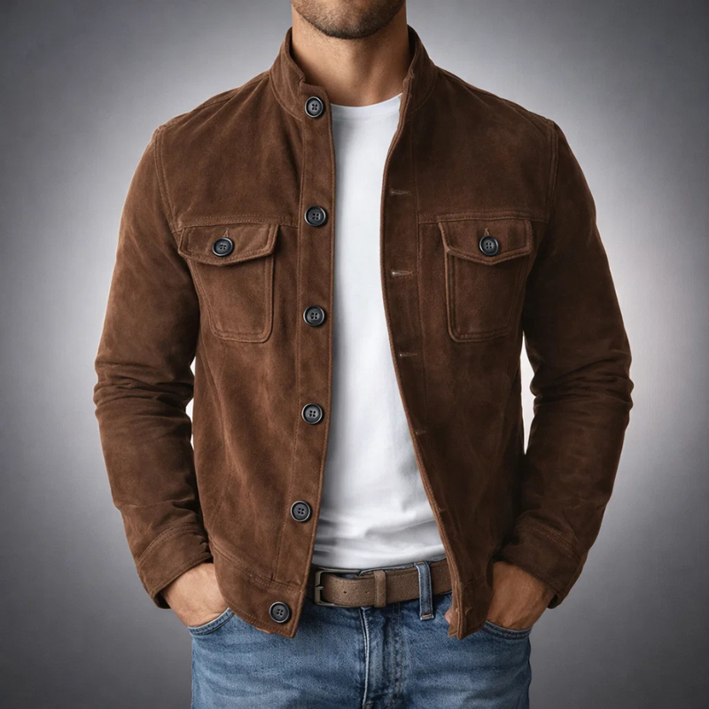 GABRIEL™ | Veste saharienne robuste en daim pour homme
