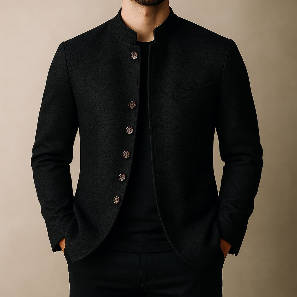 GABRIEL | VESTE EN LAINE À COL DROIT
