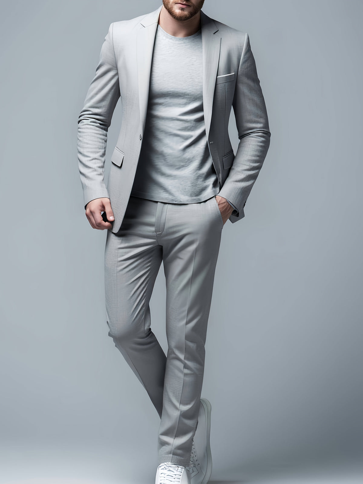 GABRIEL™ | Costume homme extensible à deux boutons