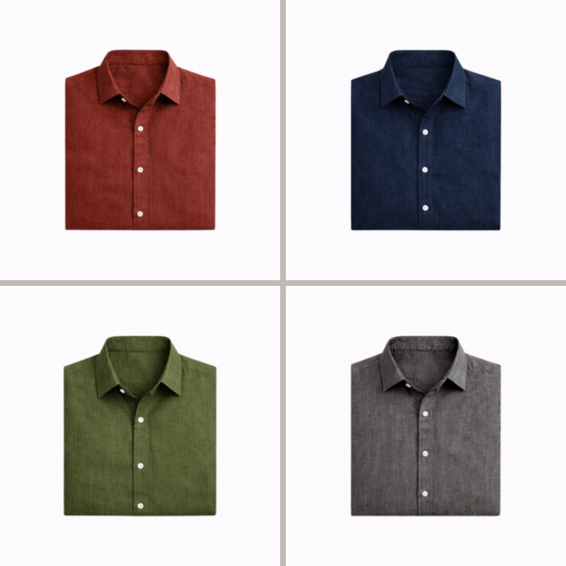 GABRIEL™ | Chemise à manches longues pour homme en coton et lin