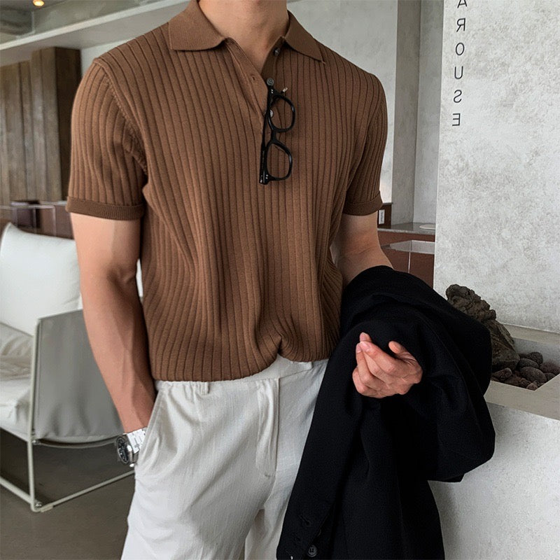 GABRIEL™ | Polo côtelé en coton pour homme