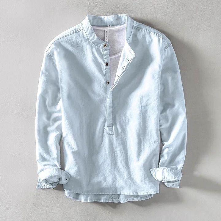 GABRIEL™ | Chemise Lin Sans Col