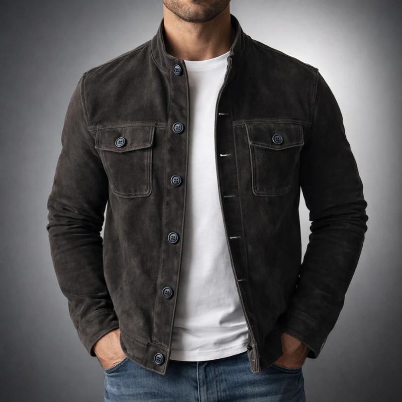 GABRIEL™ | Veste saharienne robuste en daim pour homme