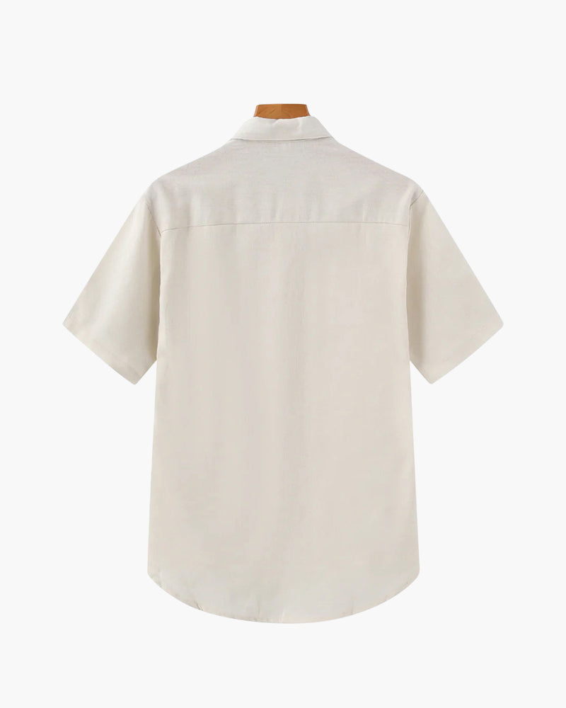 GABRIEL™ | Polo Lin Col Ouvert