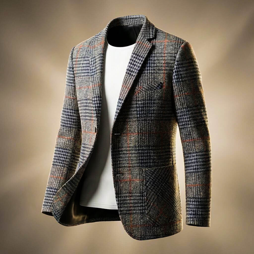 GABRIEL™ | Blazer homme en tweed à motif pied-de-poule
