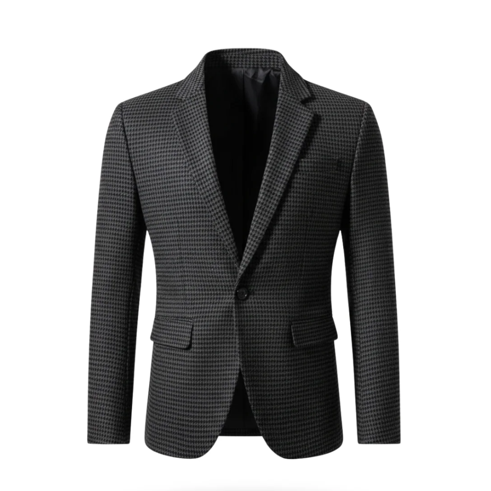 GABRIEL™ | Blazer homme à motif pied-de-poule à un bouton