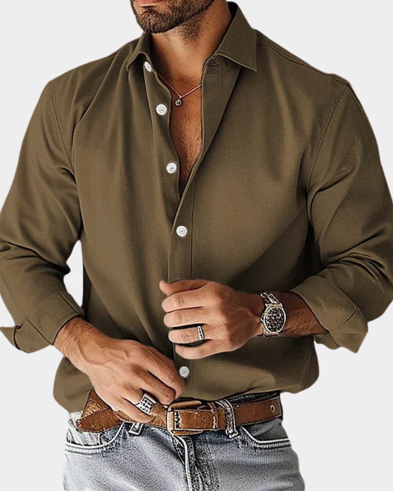 GABRIEL | Chemise boutonnée slim extensible pour homme