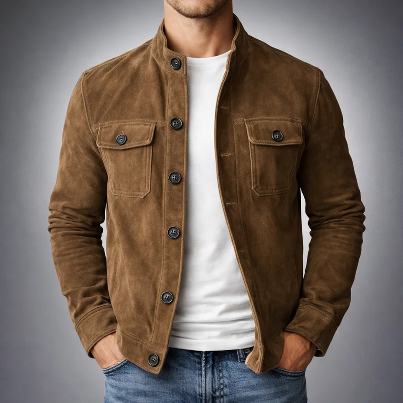 GABRIEL™ | Veste saharienne robuste en daim pour homme