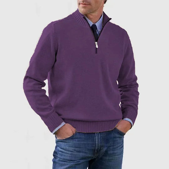 GABRIEL™ | Pull Zippé Col Montant
