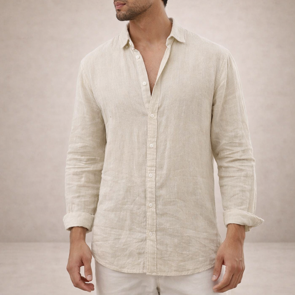 GABRIEL™ | Chemise en lin à col ouvert