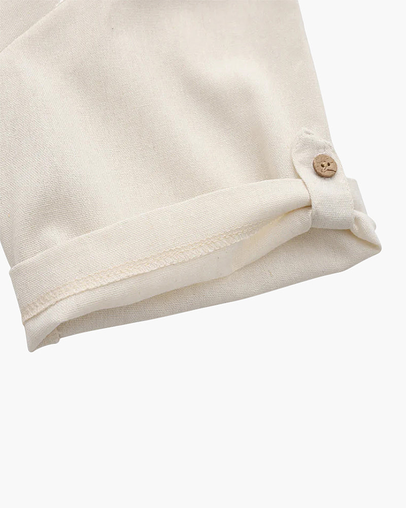 GABRIEL™ | Polo Lin Col Ouvert