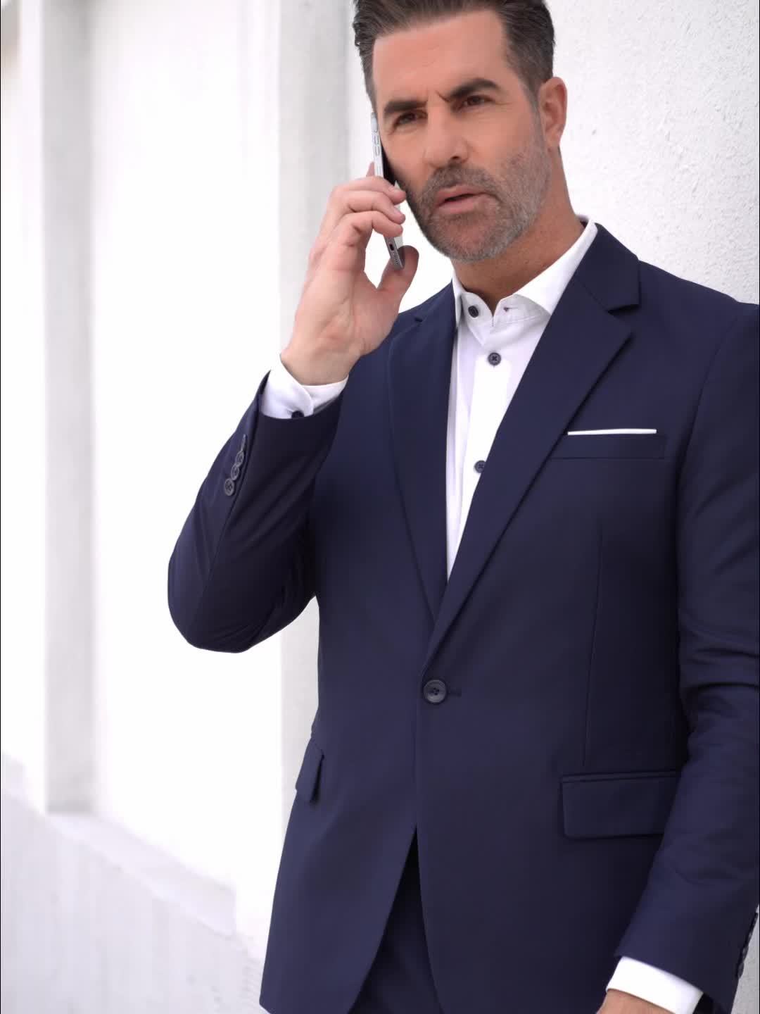 GABRIEL™ | Costume homme extensible à deux boutons