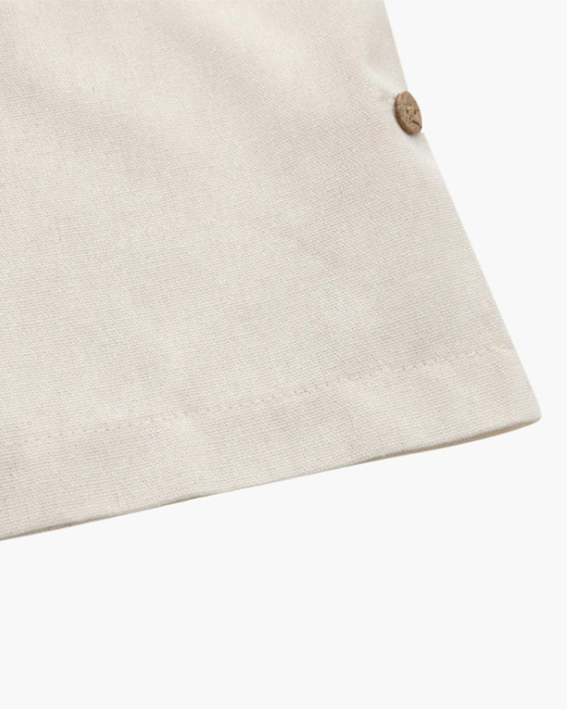 GABRIEL™ | Polo Lin Col Ouvert