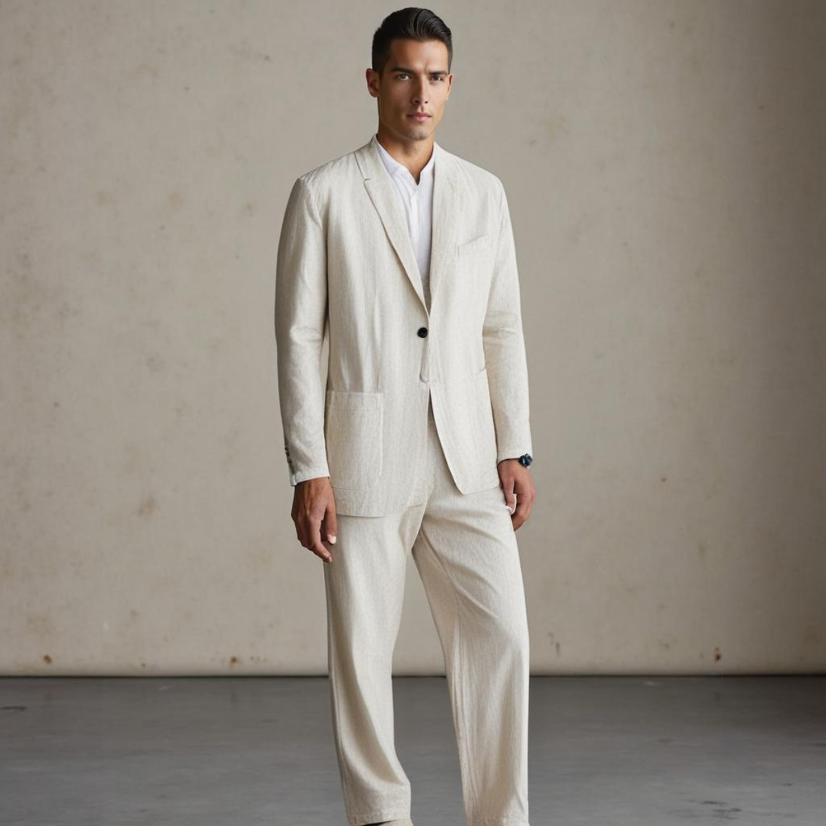 GABRIEL™ | Costume homme en lin et coton