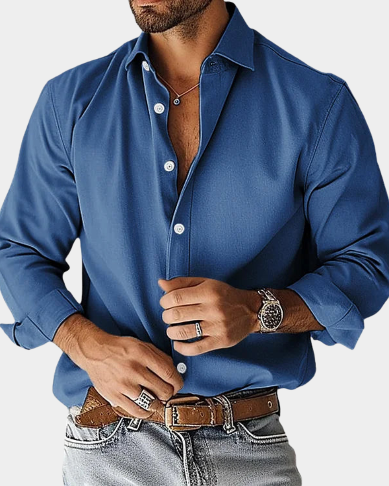 GABRIEL | Chemise boutonnée slim extensible pour homme