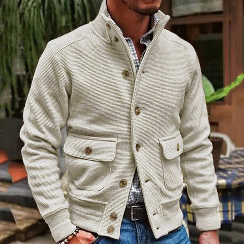 GABRIEL™ | Veste Maille Col Montant