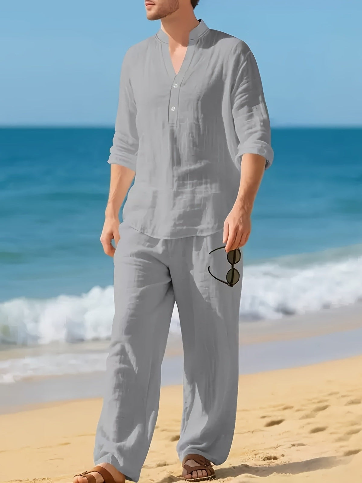 GABRIEL™ | Ensemble homme coordonné en lin tissé