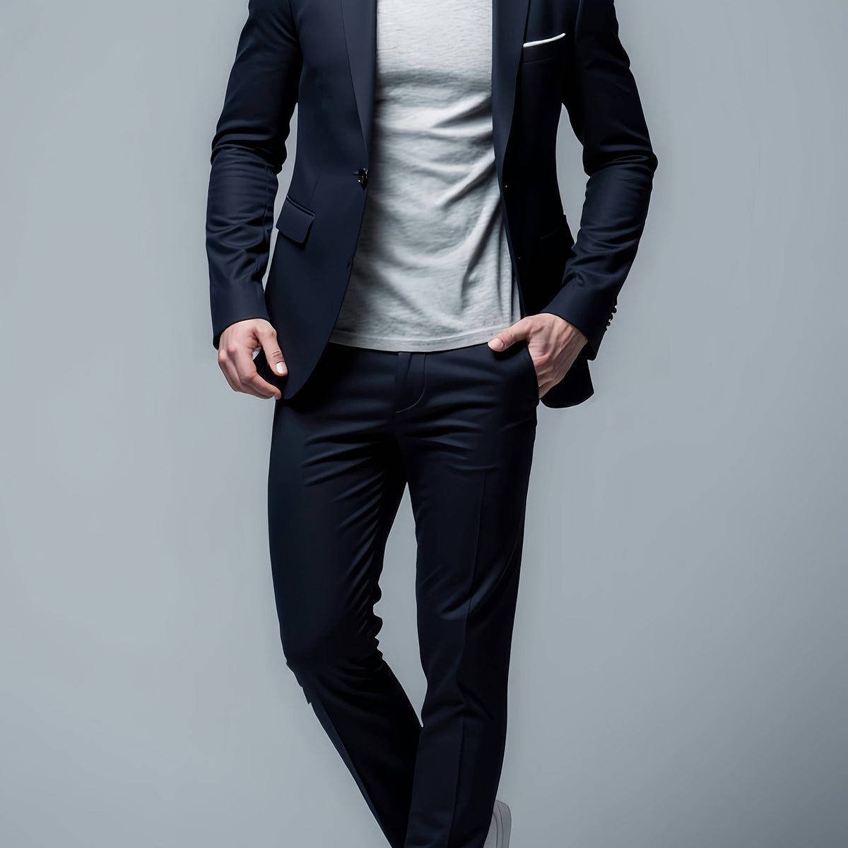 GABRIEL™ | Costume homme extensible à deux boutons