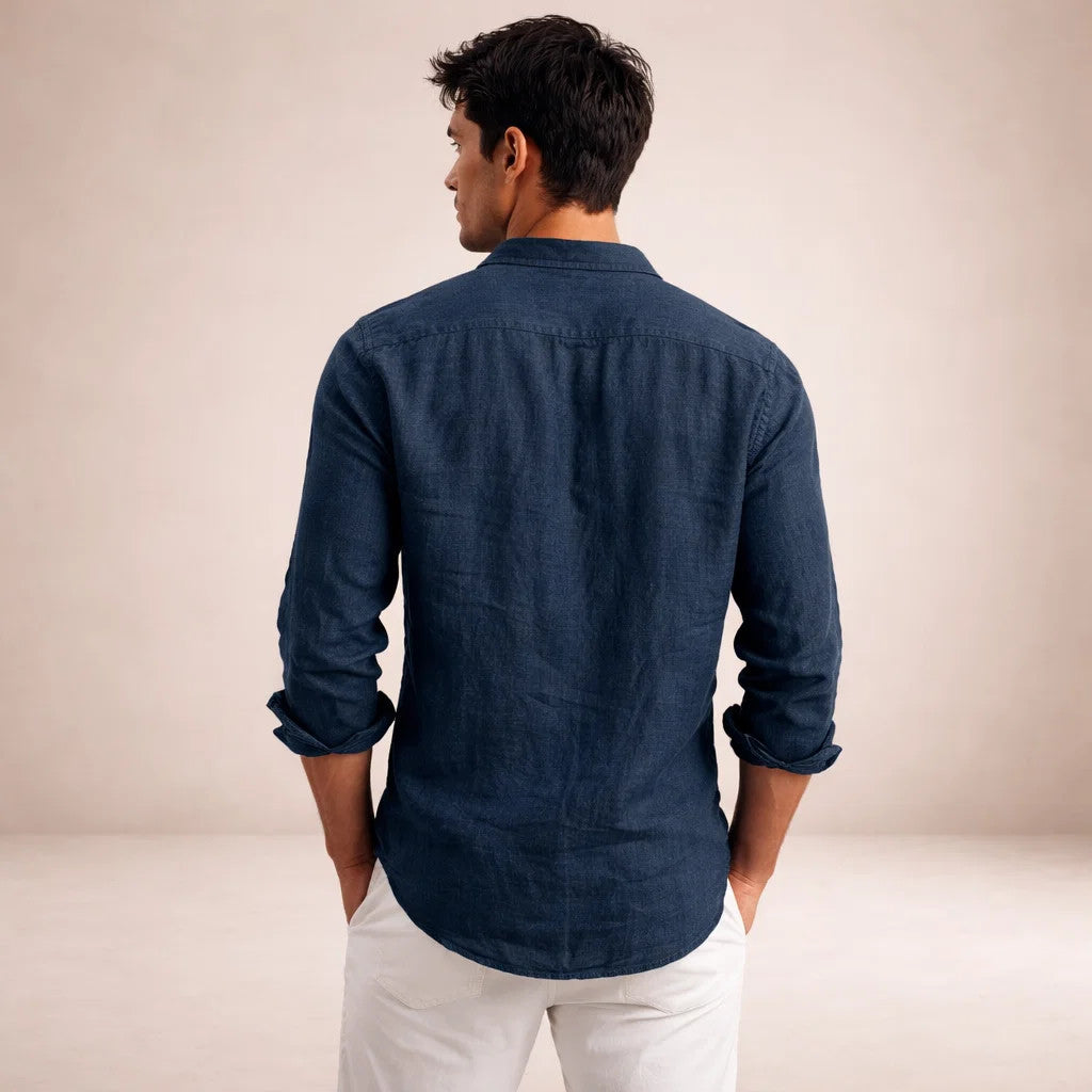 GABRIEL™ | Chemise en lin à col ouvert
