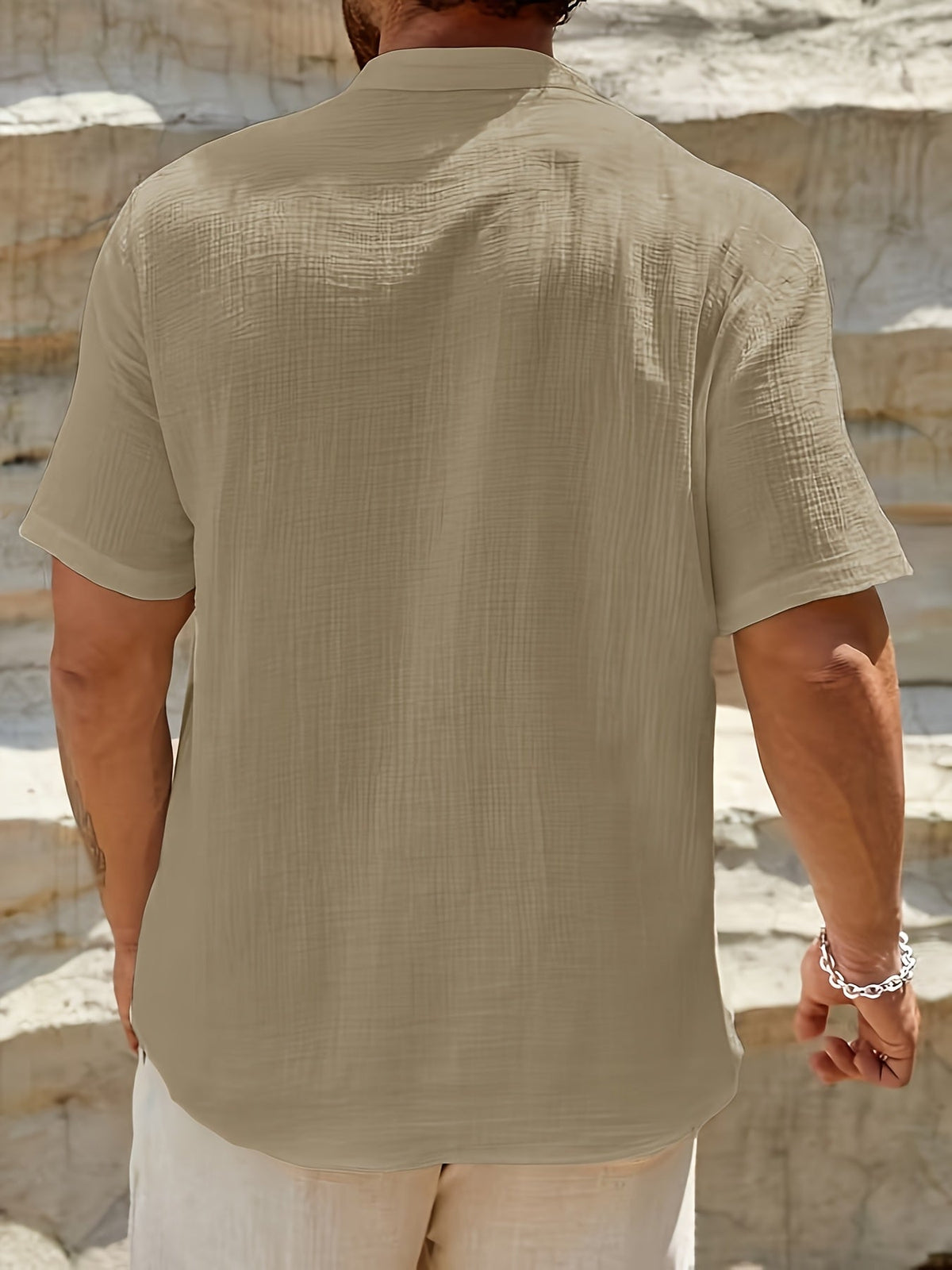 GABRIEL™ | Chemise en lin pour homme à col en V