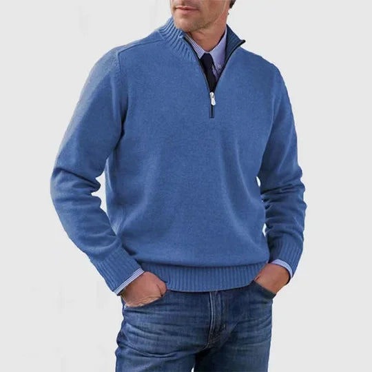 GABRIEL™ | Pull Zippé Col Montant