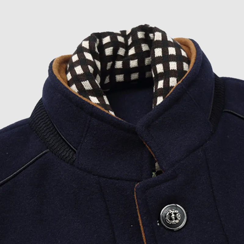 GABRIEL™ | Pardessus pour homme en mélange de laine avec doublure à carreaux