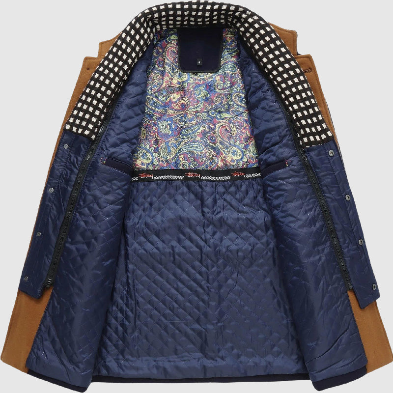 GABRIEL™ | Pardessus pour homme en mélange de laine avec doublure à carreaux