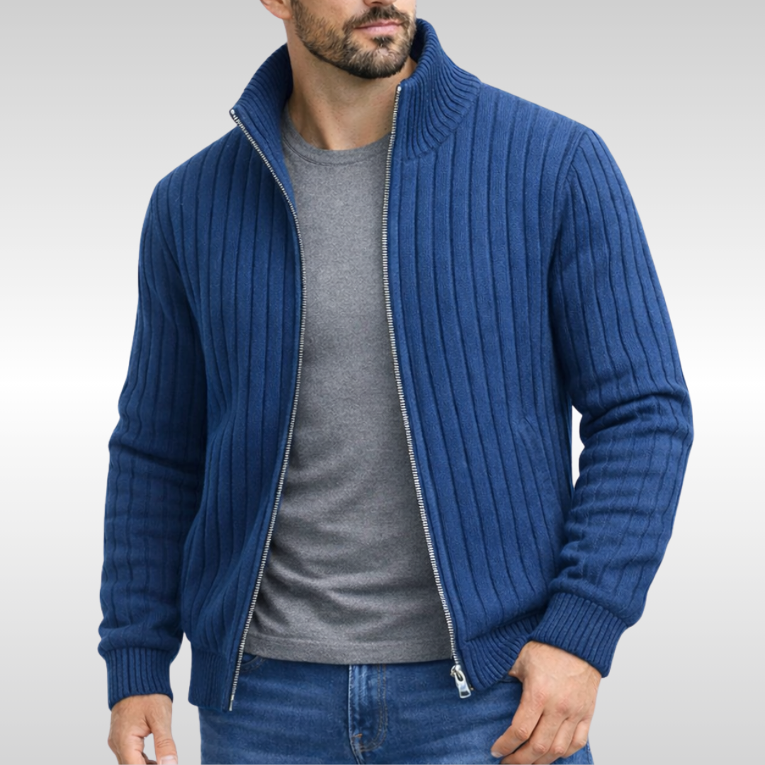 GABRIEL™ | Cardigan zippé côtelé