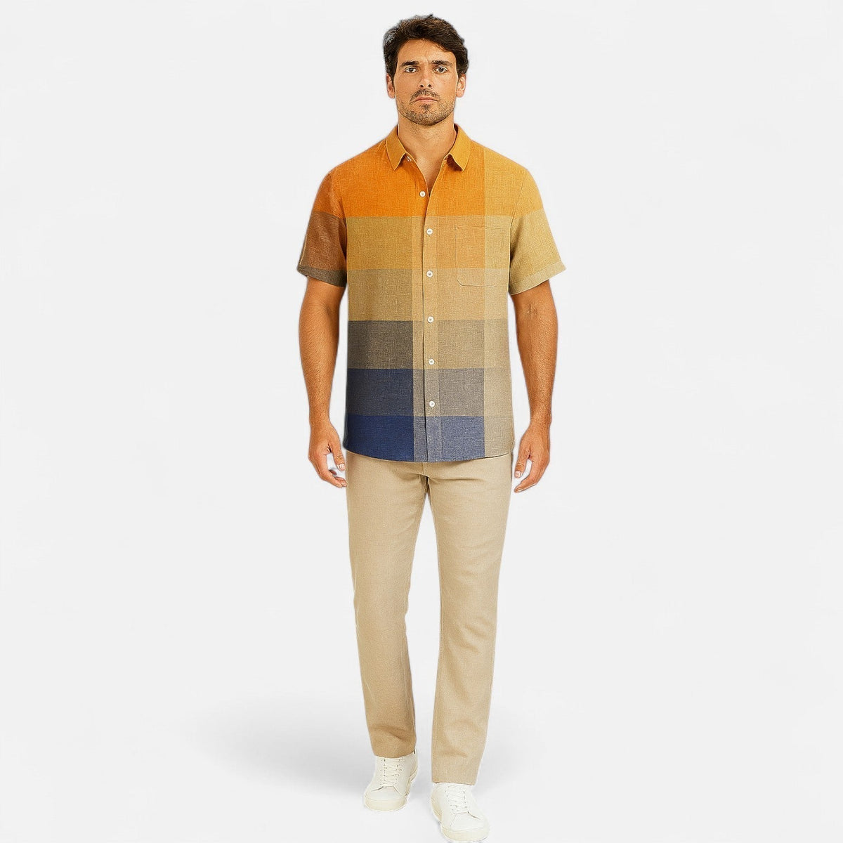 GABRIEL™ | Chemise en lin à col camp