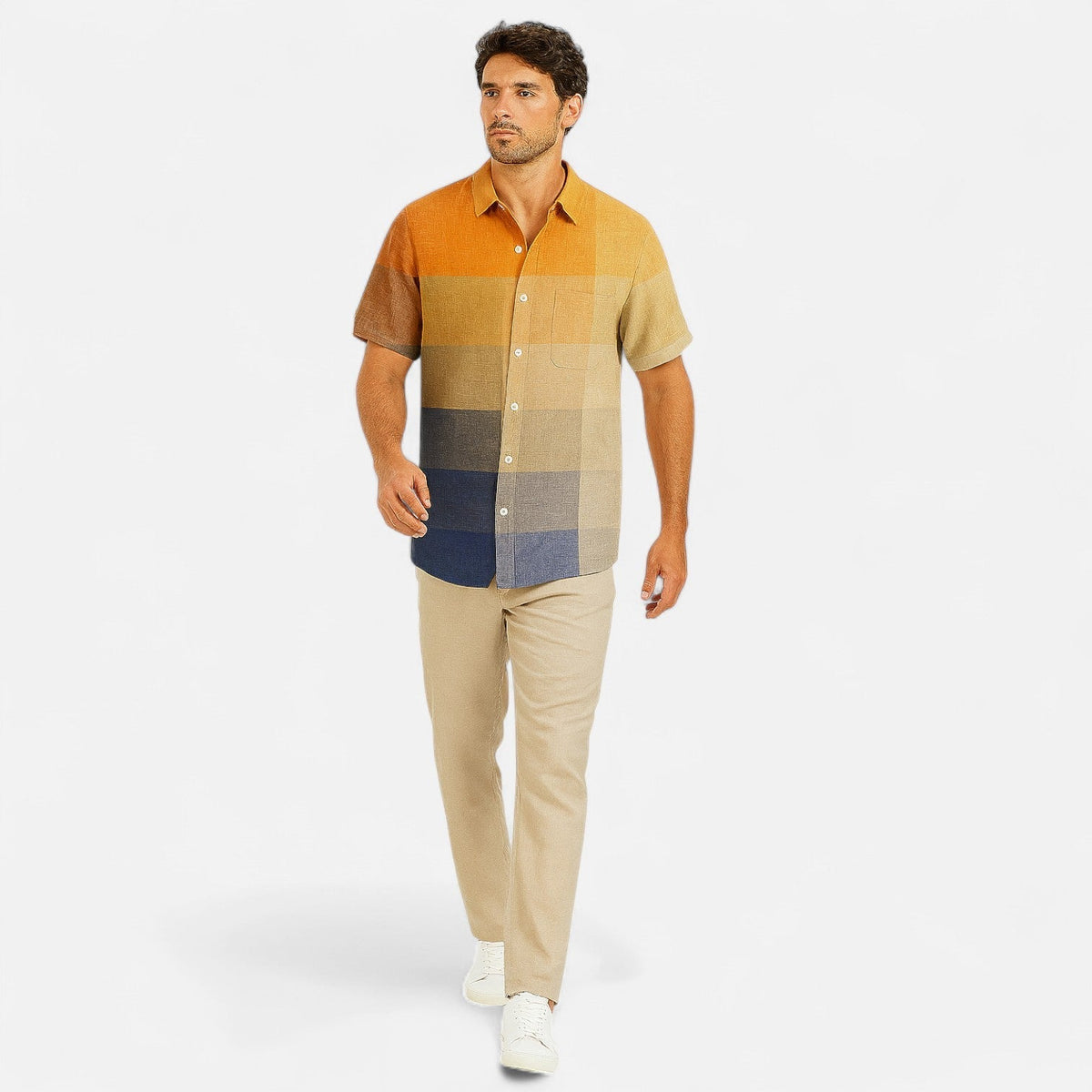 GABRIEL™ | Chemise en lin à col camp