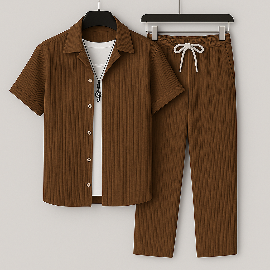 GABRIEL™ | Ensemble coordonné en lin côtelé