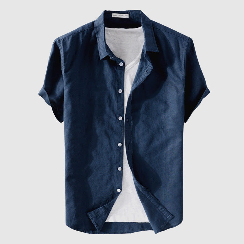 GABRIEL™ | Chemise homme à manches courtes en lin et coton