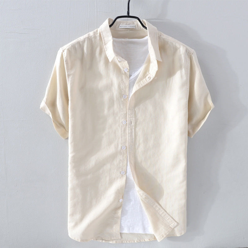 GABRIEL™ | Chemise homme à manches courtes en lin et coton