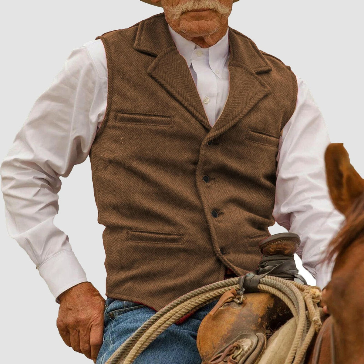GABRIEL™ | Gilet pour homme en coton d’inspiration western