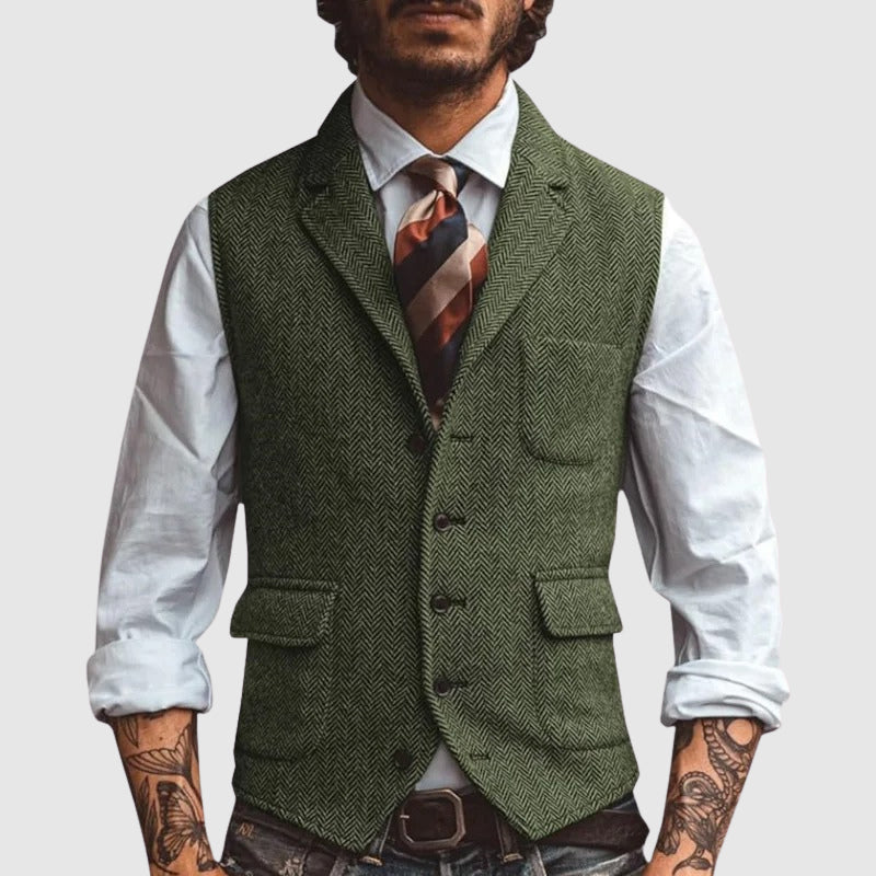GABRIEL™ | Gilet pour homme à motif chevrons