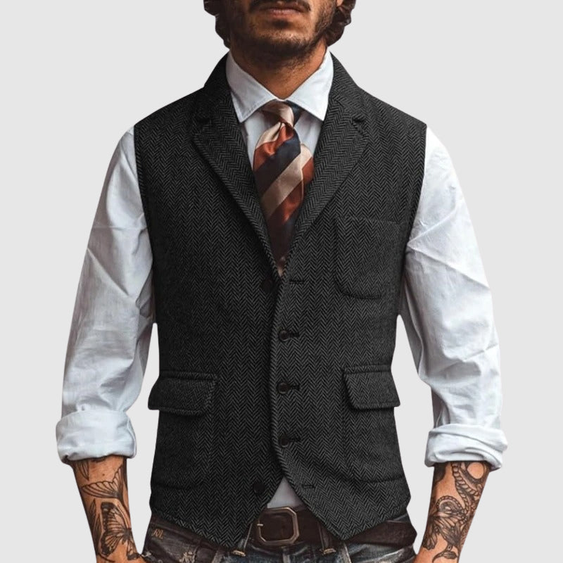 GABRIEL™ | Gilet pour homme à motif chevrons