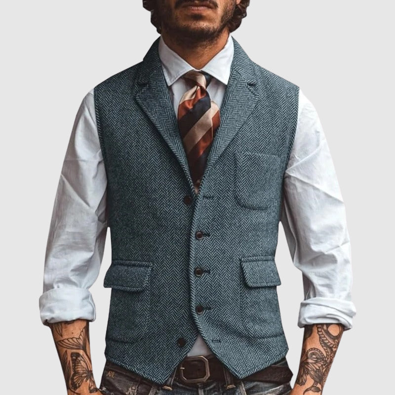 GABRIEL™ | Gilet pour homme à motif chevrons