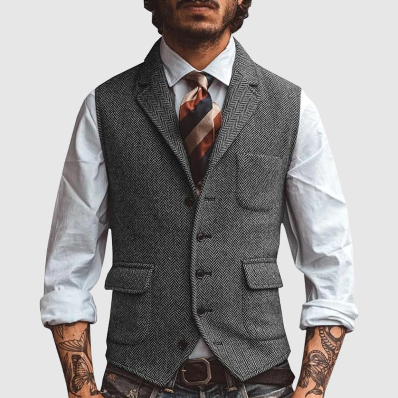 GABRIEL™ | Gilet pour homme à motif chevrons