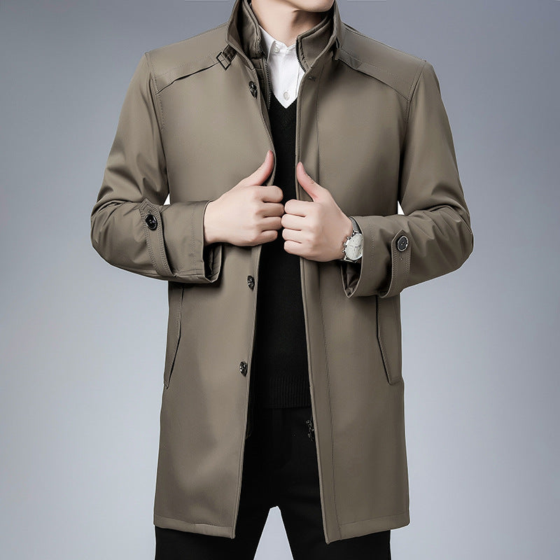 GABRIEL™ | Manteau habillé pour homme à col montant et fermeture zippée sur le devant
