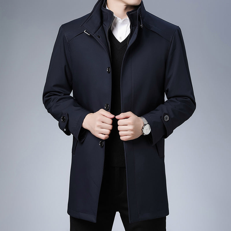 GABRIEL™ | Manteau habillé pour homme à col montant et fermeture zippée sur le devant