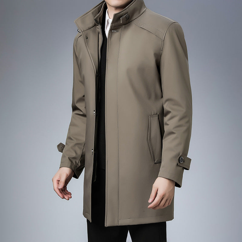 GABRIEL™ | Manteau habillé pour homme à col montant et fermeture zippée sur le devant