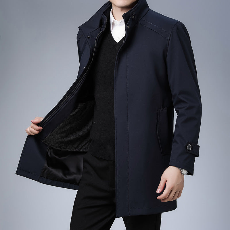 GABRIEL™ | Manteau habillé pour homme à col montant et fermeture zippée sur le devant