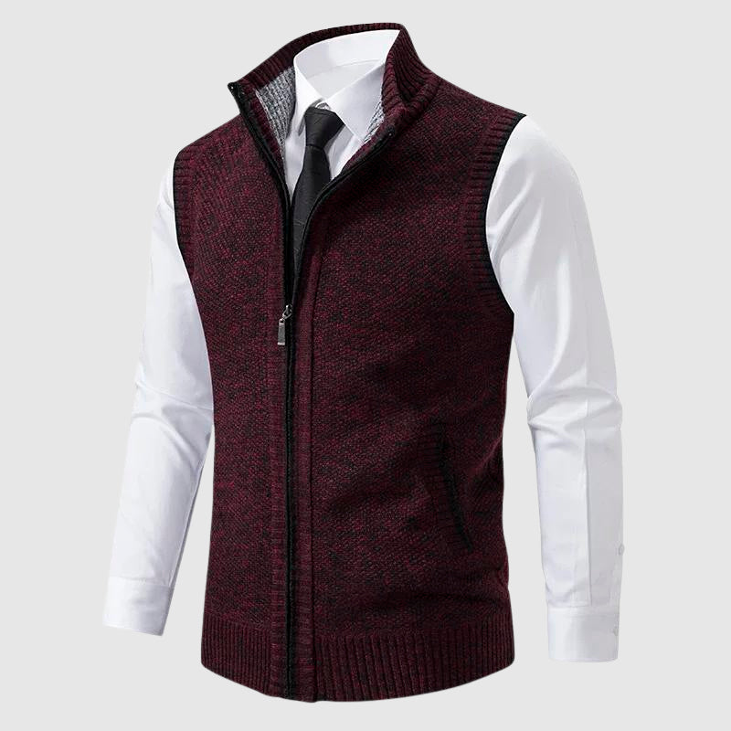 GABRIEL™ | Gilet zippé en mélange de laine pour homme
