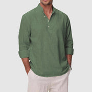 GABRIEL™ | Chemise Henley pour homme en coton et lin