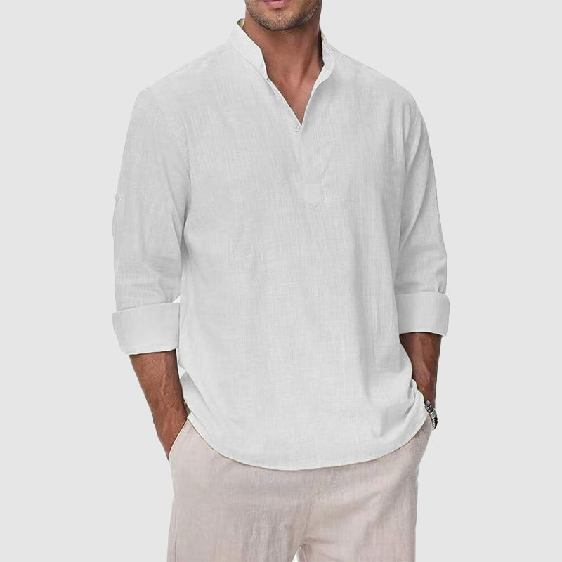 GABRIEL™ | Chemise Henley pour homme en coton et lin